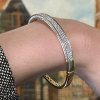 Diamond bracelet in 14 carat gold-Bracelets-The Antique Ring Shop