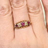 Edwardian ruby and rose diamond ring-Antique rings-The Antique Ring Shop