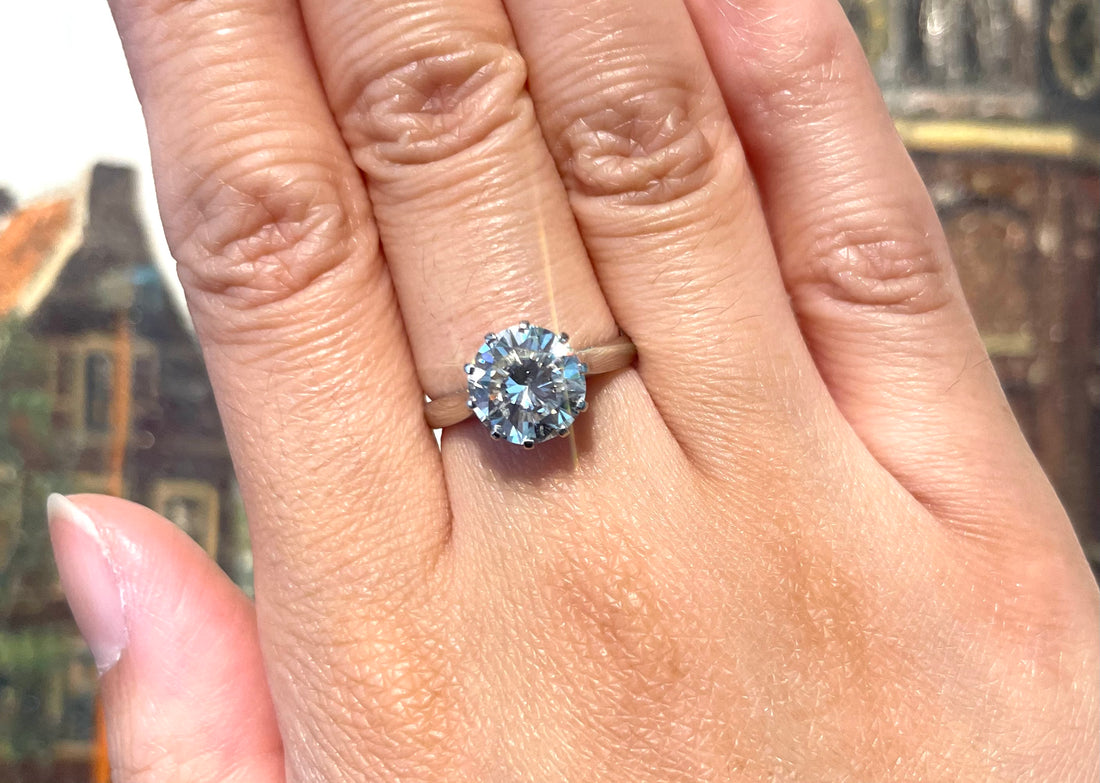 2.51 carat diamond solitaire ring in platinum-engagement rings-The Antique Ring Shop