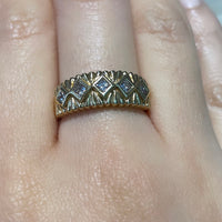 Princess cut diamond ring in 18 carat gold-vintage rings-The Antique Ring Shop