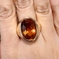 Oval Citrine ring in 14 carat gold-gents rings-The Antique Ring Shop