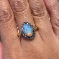 Victorian opal and rose diamond ring-Antique rings-The Antique Ring Shop
