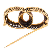 Antique seed pearl brooch in 14 carat gold