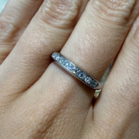 Platinum ring with diamonds