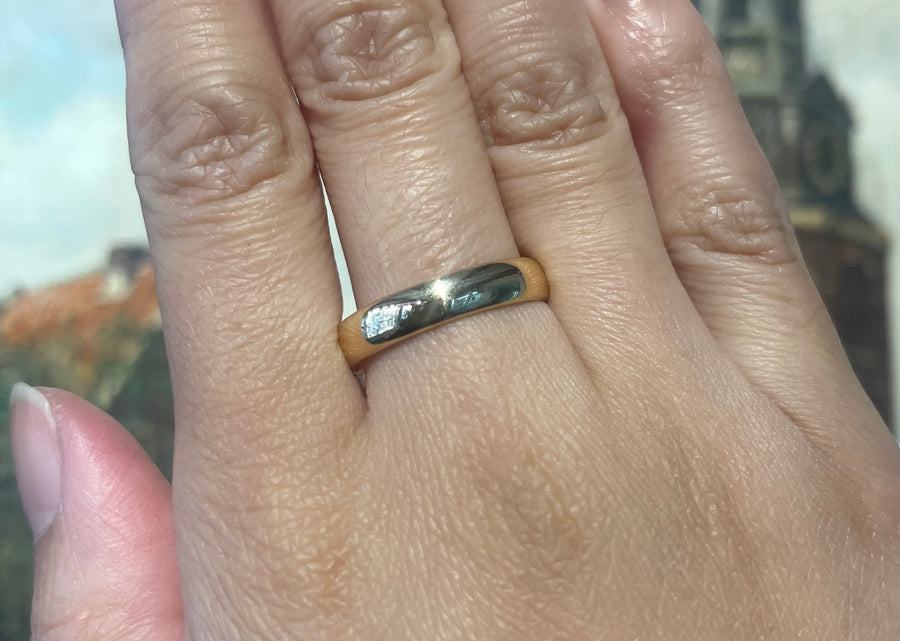 18 carat gold wedding band from 1898-wedding rings-The Antique Ring Shop