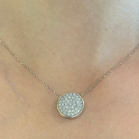 Diamond pendant in yellow and white gold-Pendants-The Antique Ring Shop