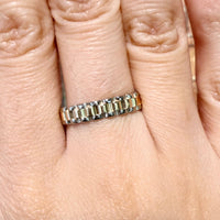 Watch band style ring in 14 carat gold-wedding rings-The Antique Ring Shop