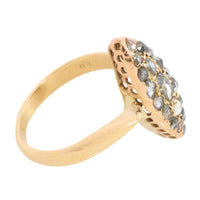 Antique rose diamond marquise ring