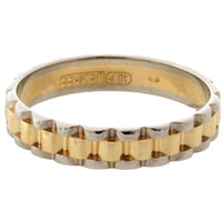 Watch band style ring in 14 carat gold-wedding rings-The Antique Ring Shop