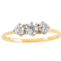 Edwardian old cut diamond ring in 18 carat gold-The Antique Ring Shop