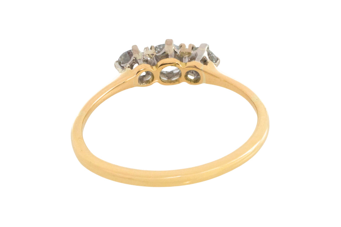 Edwardian old cut diamond ring in 18 carat gold-The Antique Ring Shop
