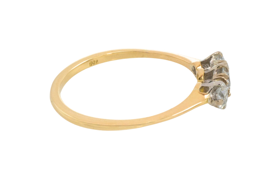 Edwardian old cut diamond ring in 18 carat gold-The Antique Ring Shop
