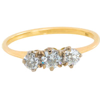 Edwardian old cut diamond ring in 18 carat gold-The Antique Ring Shop