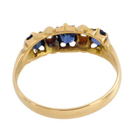 Victorian sapphire and diamond ring from 1897-Antique rings-The Antique Ring Shop