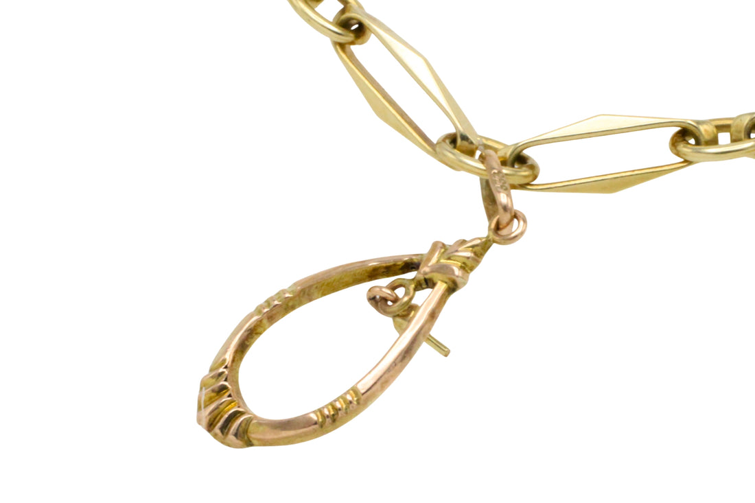 Vintage charm bracelet in 14 carat gold-Bracelets-The Antique Ring Shop