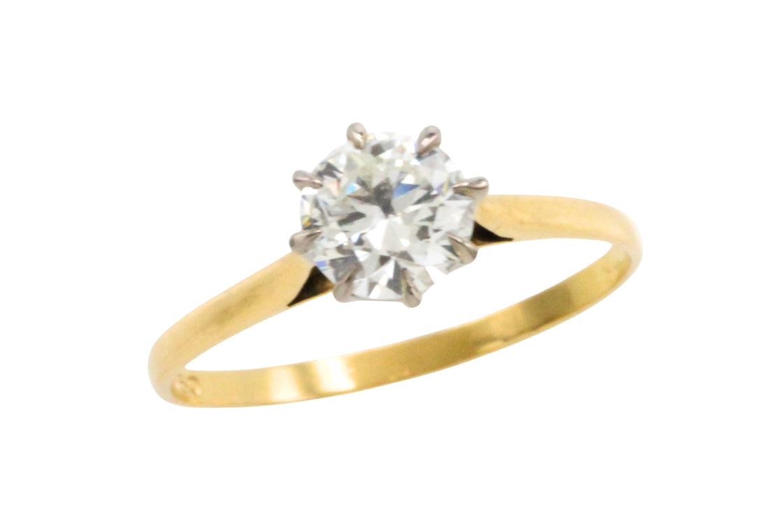 .80 carat diamond solitaire ring-engagement rings-The Antique Ring Shop