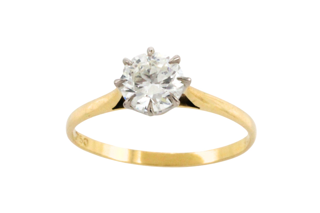 .80 carat diamond solitaire ring-engagement rings-The Antique Ring Shop