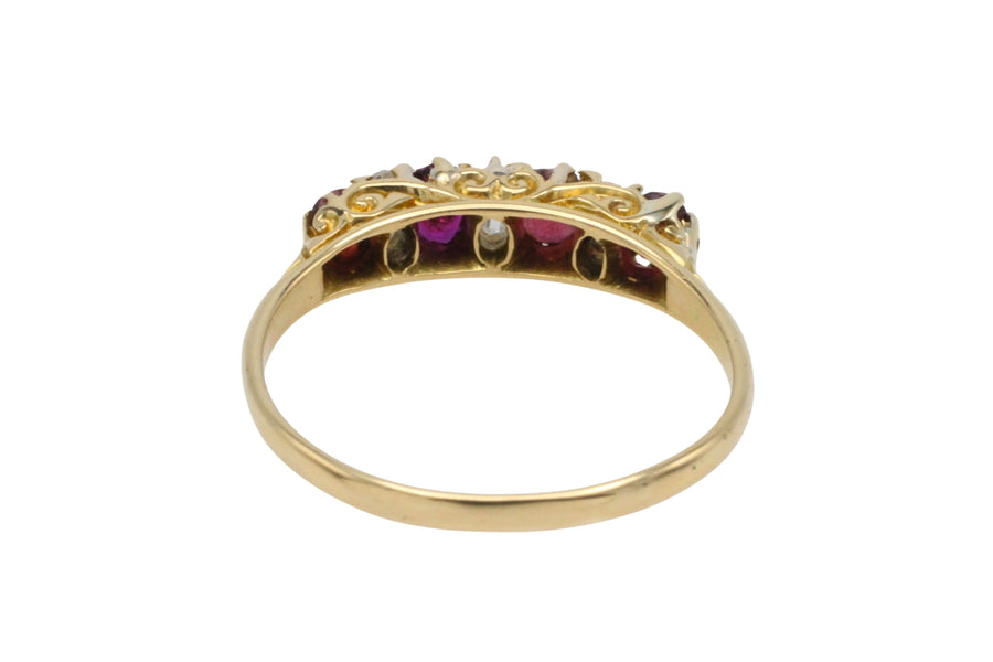 Edwardian ruby and diamond ring from 1910-The Antique Ring Shop