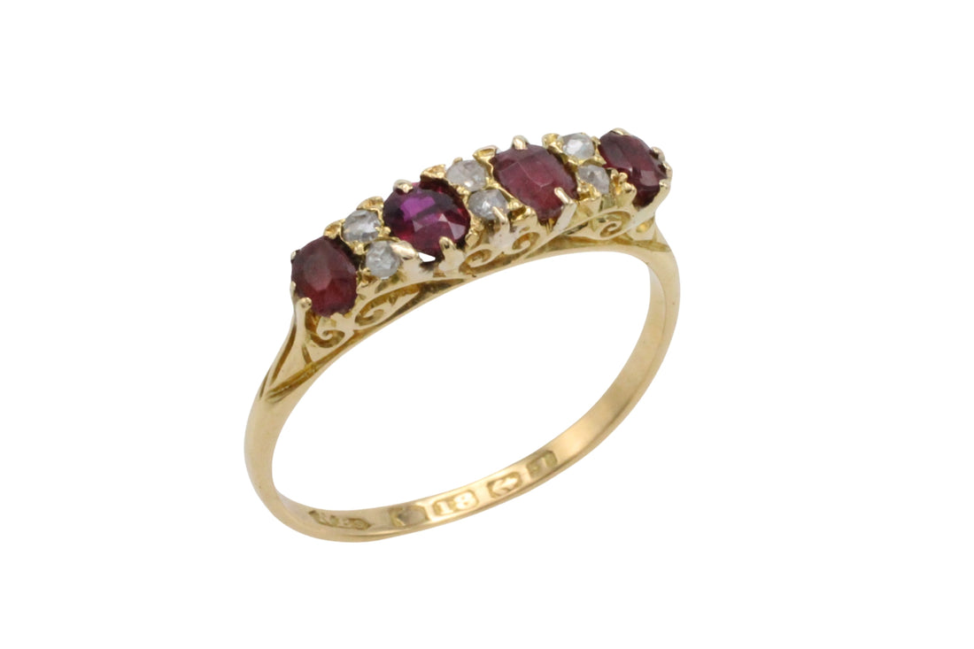 Edwardian ruby and diamond ring from 1910-The Antique Ring Shop