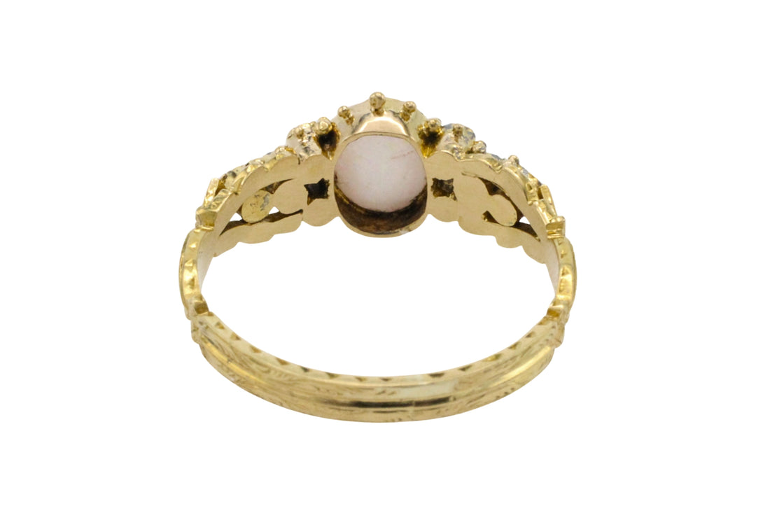 Victorian opal, sapphire and diamond ring-Antique rings-The Antique Ring Shop