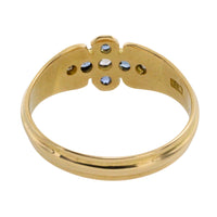 Victorian sapphire and diamond ring from 1899-Antique rings-The Antique Ring Shop