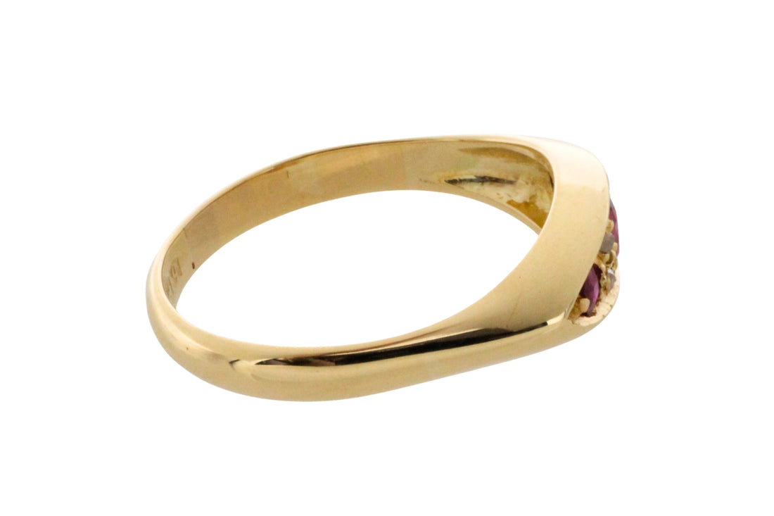 Antique ruby and rose diamond ring from 1915-Antique rings-The Antique Ring Shop