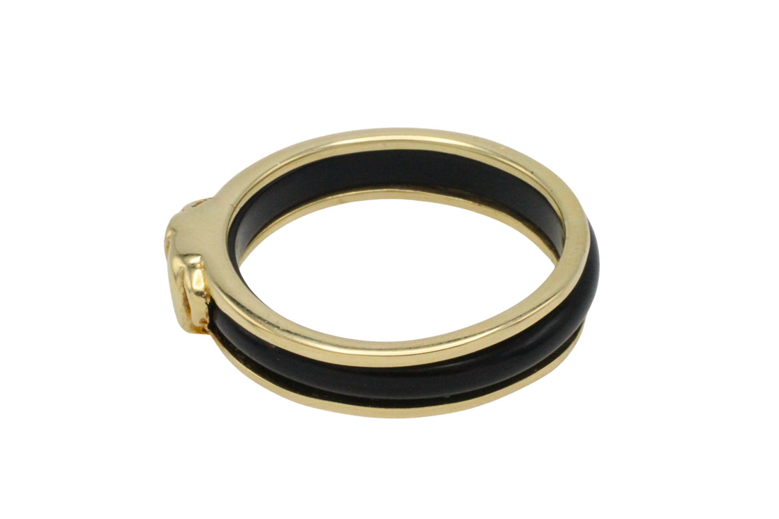 Onyx elephant ring in 14 carat gold-Rings-The Antique Ring Shop