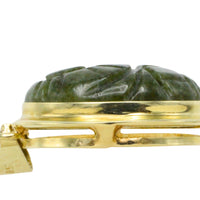 Neferite jade pendant in 14 carat gold-Pendants-The Antique Ring Shop