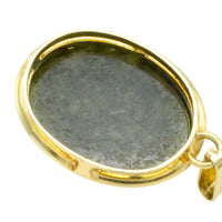 Neferite jade pendant in 14 carat gold-Pendants-The Antique Ring Shop