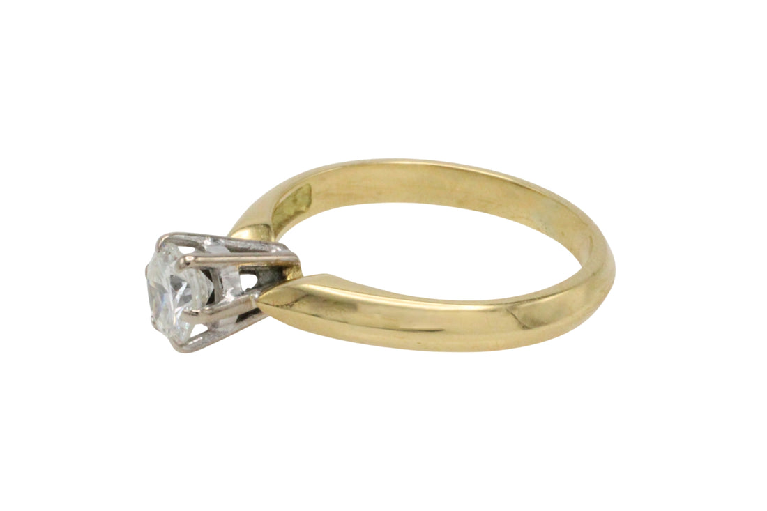 Vintage diamond solitaire ring in 18 carat gold-engagement rings-The Antique Ring Shop