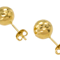 18 carat gold sphere stud earrings-Earrings-The Antique Ring Shop
