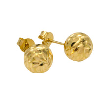 18 carat gold sphere stud earrings-Earrings-The Antique Ring Shop
