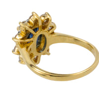 Vintage Sapphire and Diamond cluster-engagement rings-The Antique Ring Shop