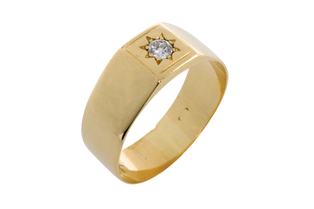 Diamond gypsy ring from 1926-gents rings-The Antique Ring Shop