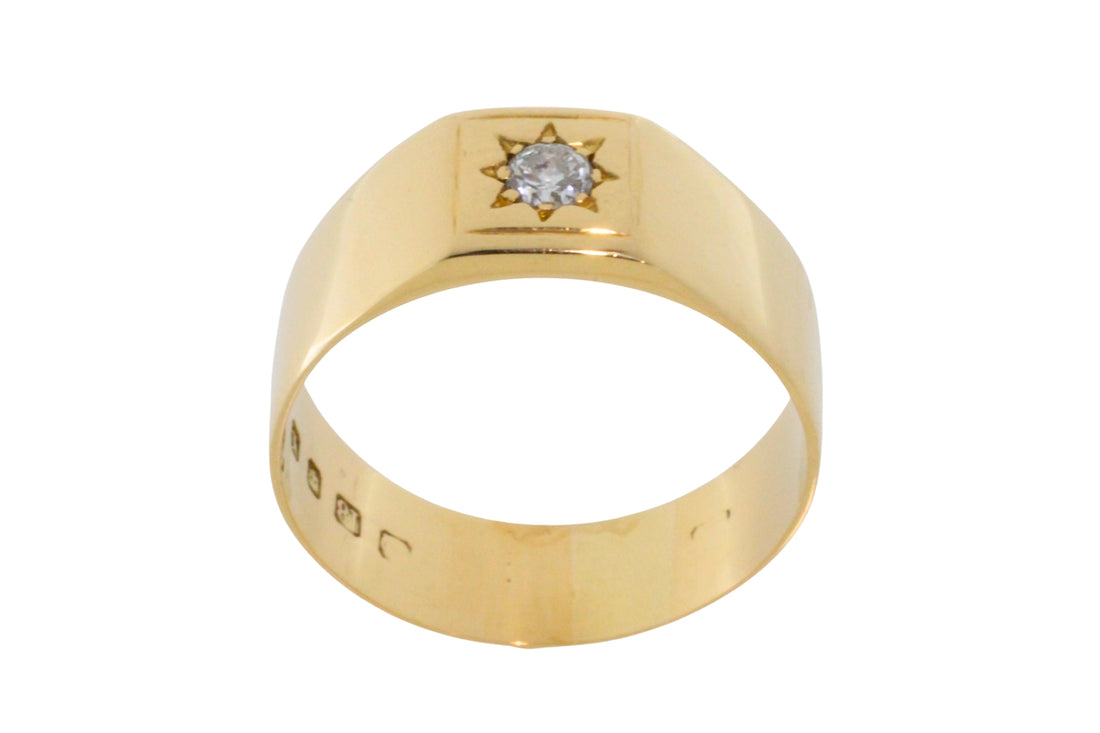Diamond gypsy ring from 1926-gents rings-The Antique Ring Shop