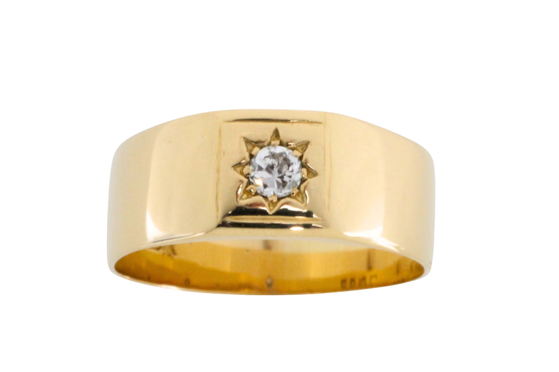 Diamond gypsy ring from 1926-gents rings-The Antique Ring Shop