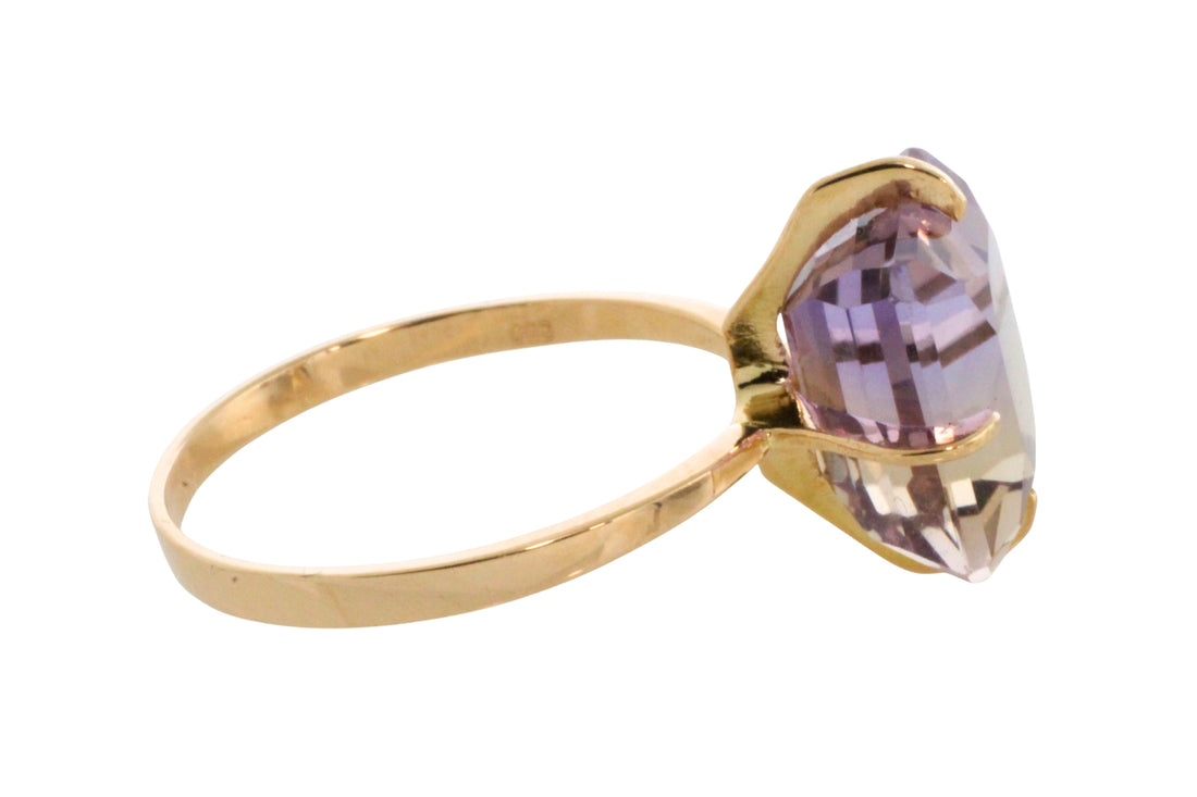 Ametrine ring in 14 carat gold-Vintage Rings-The Antique Ring Shop