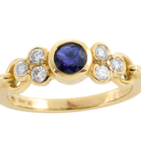 Sapphire and diamond ring in 18 carat gold