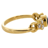 Sapphire and diamond ring in 18 carat gold