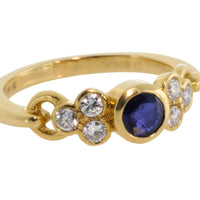 Sapphire and diamond ring in 18 carat gold