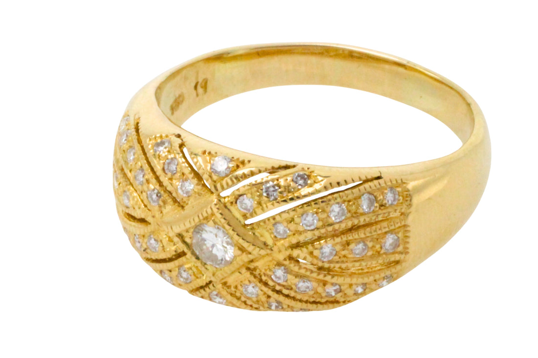 Diamond ring in 18 carat gold-Vintage Rings-The Antique Ring Shop