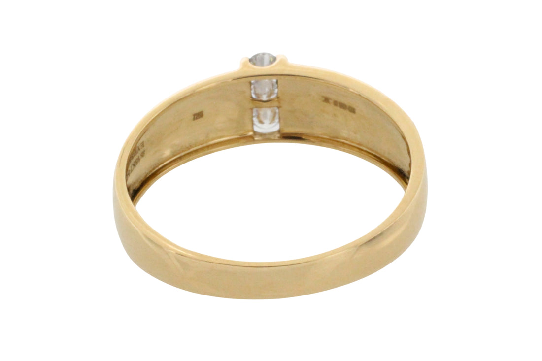 18 carat gold ring with diamonds-The Antique Ring Shop