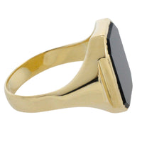 Vintage onyx signet ring in 14 carat gold-Vintage Rings-The Antique Ring Shop