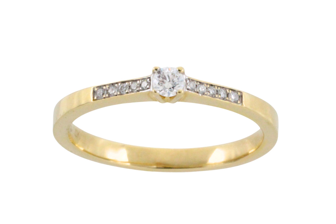 Diamond ring in 14 carat gold-engagement rings-The Antique Ring Shop