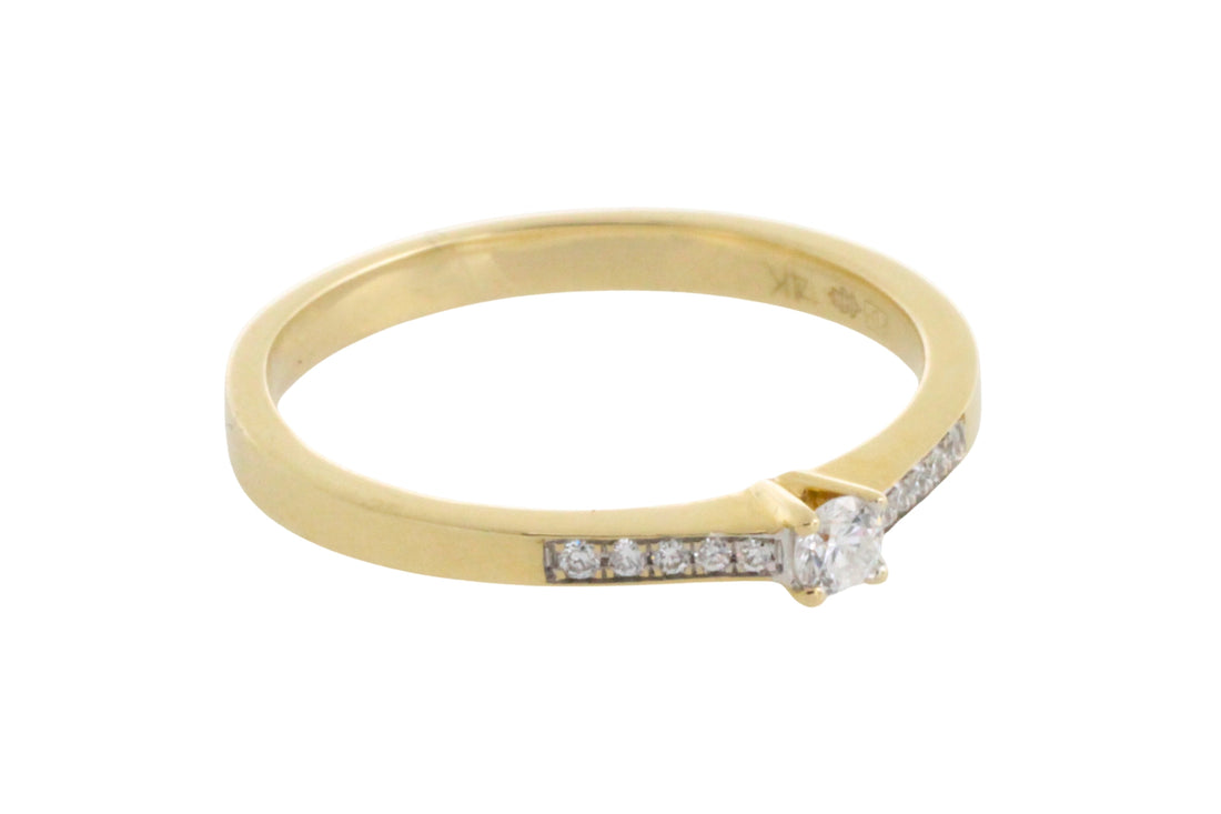 Diamond ring in 14 carat gold-engagement rings-The Antique Ring Shop