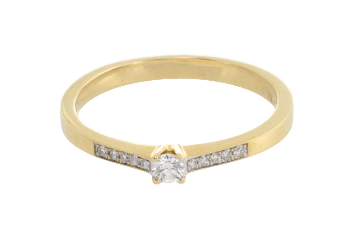 Diamond ring in 14 carat gold-engagement rings-The Antique Ring Shop