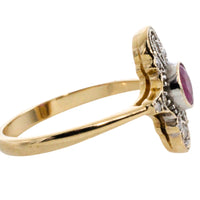 Art Deco ruby and diamond ring-Vintage Rings-The Antique Ring Shop