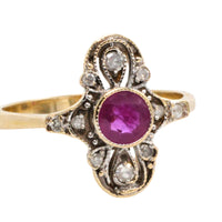 Art Deco ruby and diamond ring-Vintage Rings-The Antique Ring Shop