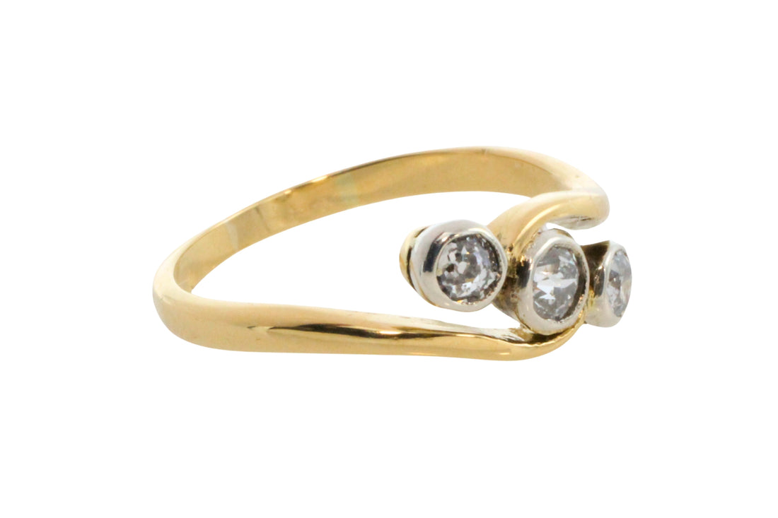Edwardian old European cut diamond ring