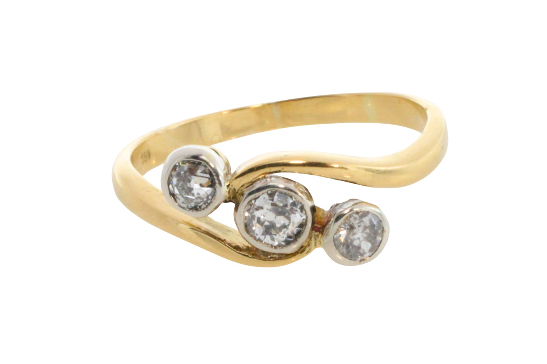 Edwardian old European cut diamond ring